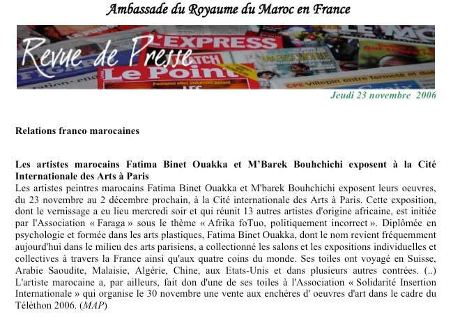 Presse Fatima Binet Ouakka